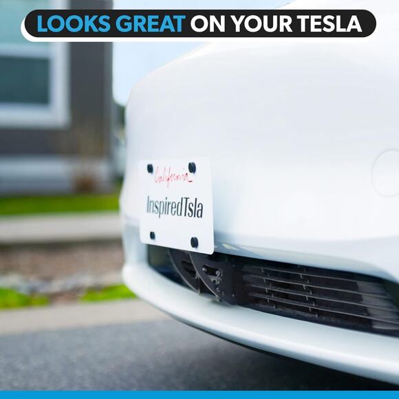 Front License Plate Holder for Tesla Model Y (2020-2024), Effortless Install No - Picture 5 of 5